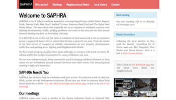 SAPHRA homepage